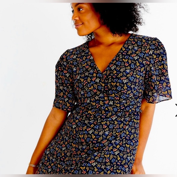 Madewell Women's Minimal Floral Mini Dress - Size (16) - Excellent Condition - Picture 2 of 10